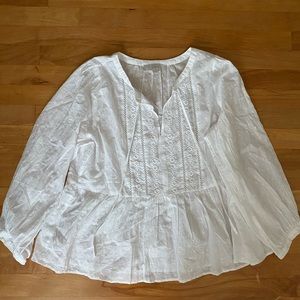 White Loft Peasant Blouse